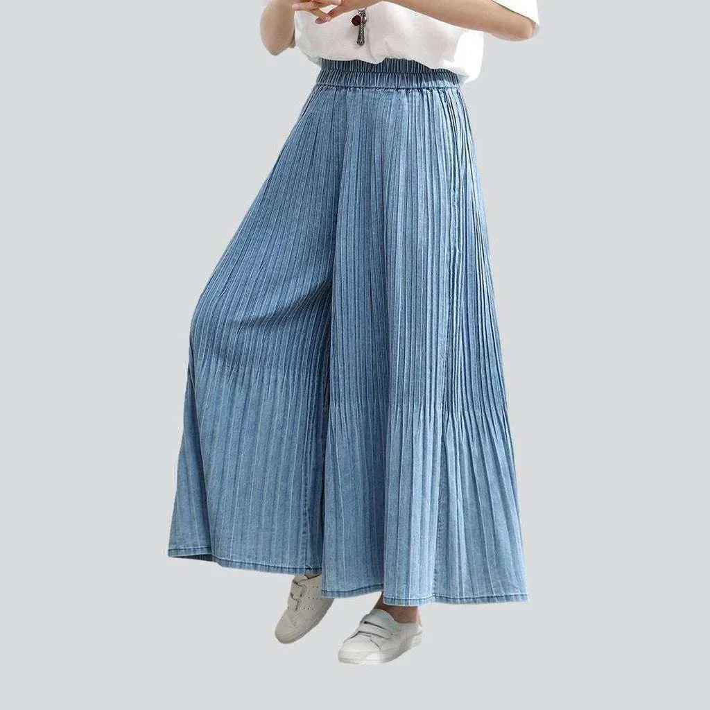 Pleated culottes women's denim pants | Jeans4you.shop