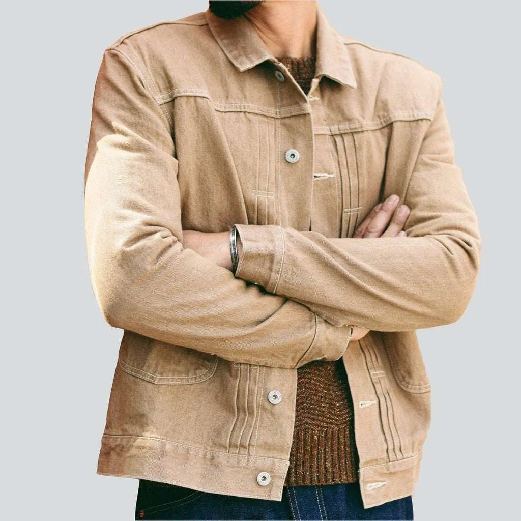 Premium sand color jeans jacket | Jeans4you.shop
