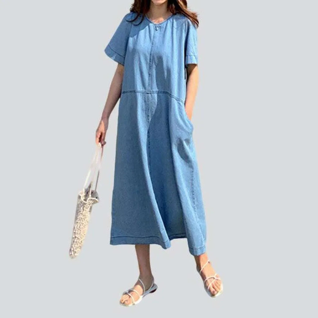 Pull on women's casual denim dress | Jeans4you.shop