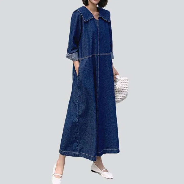 Pull on women's stylish denim dress | Jeans4you.shop