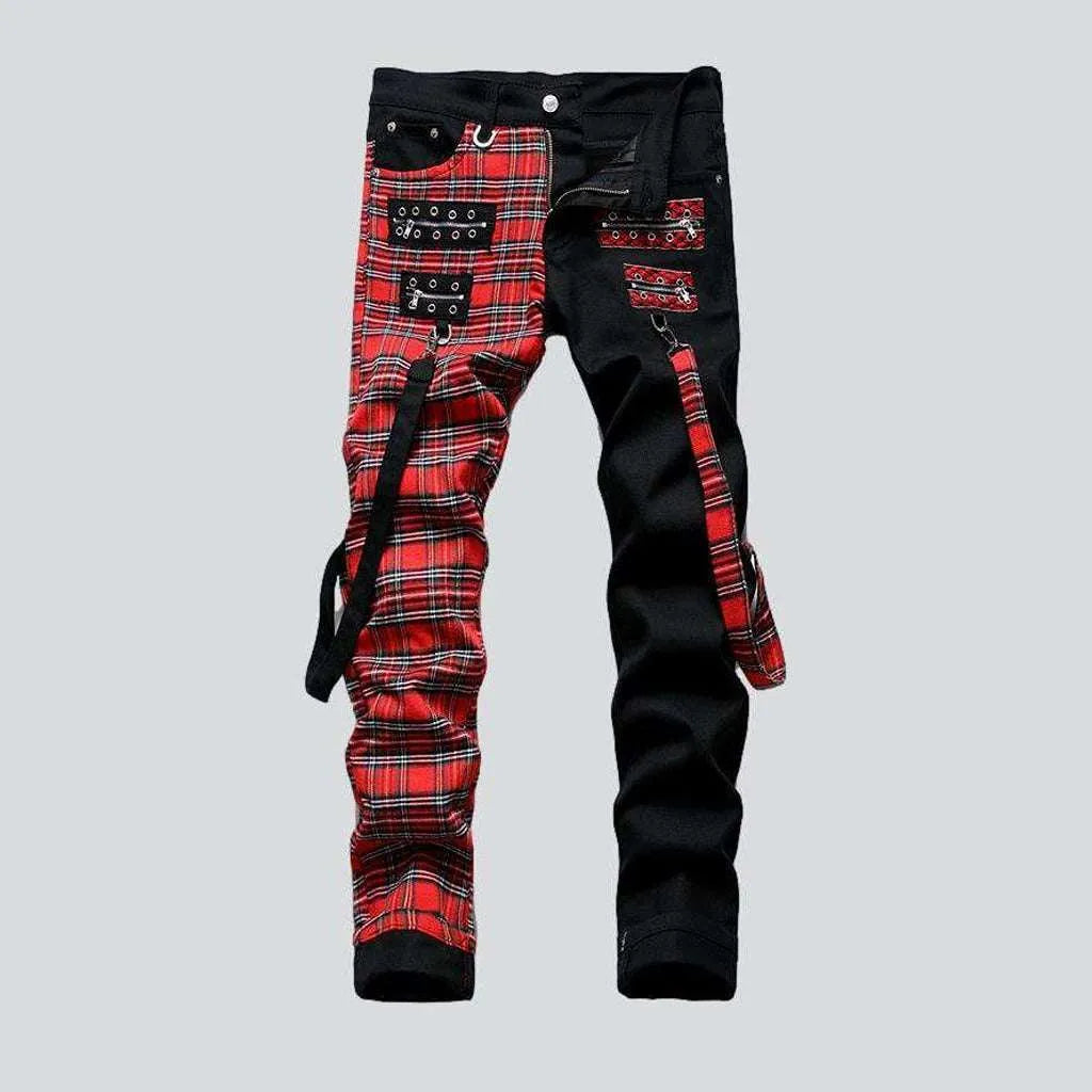 Punk men's jeans with belts | Jeans4you.shop