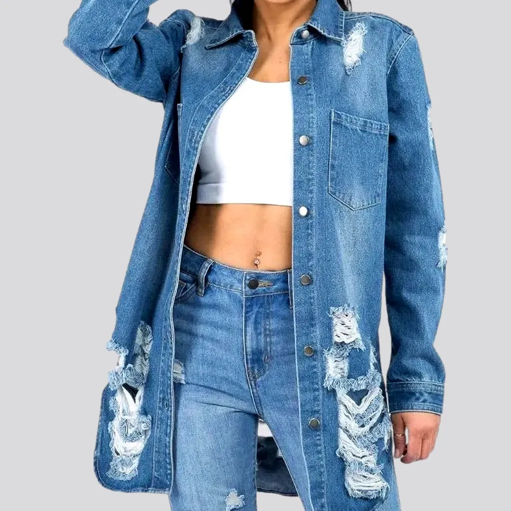 Regular grunge women's jean shirt | Jeans4you.shop