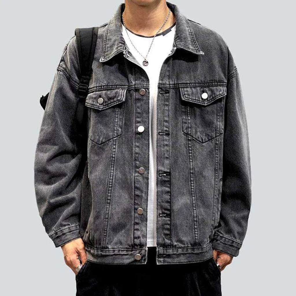 Retro oversized men's denim jacket | Jeans4you.shop