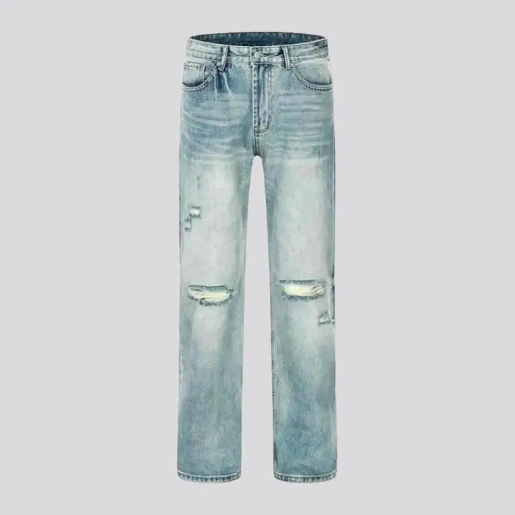Ribbed-knees men's grunge jeans | Jeans4you.shop