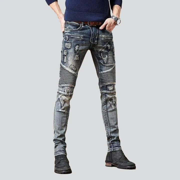 Ripped biker men's jeans | Jeans4you.shop
