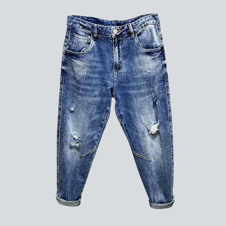 Ripped light blue men's jeans | Jeans4you.shop