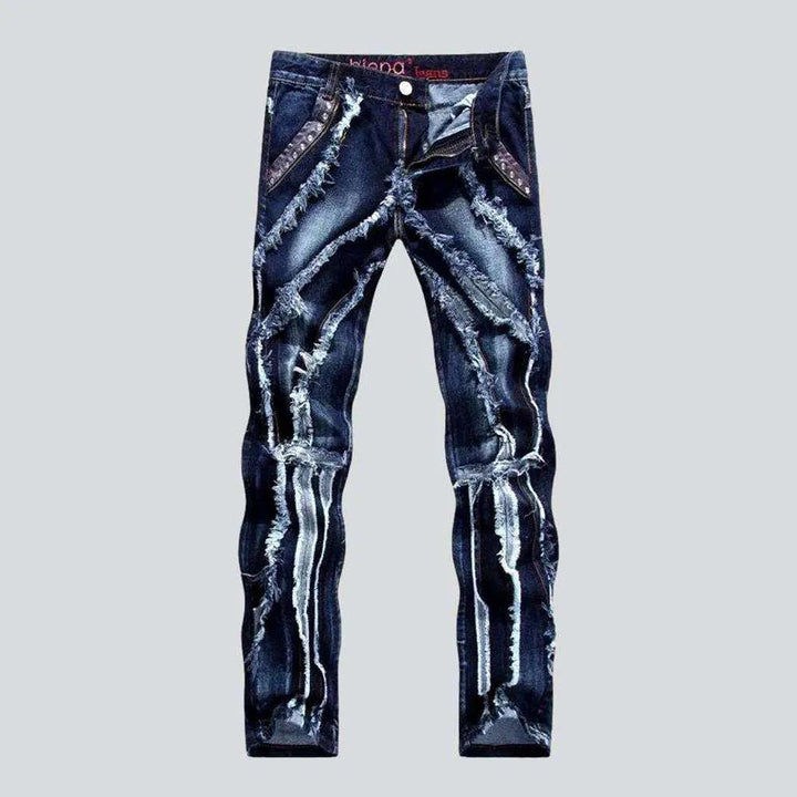 Rivet pocket embellished men's jeans | Jeans4you.shop