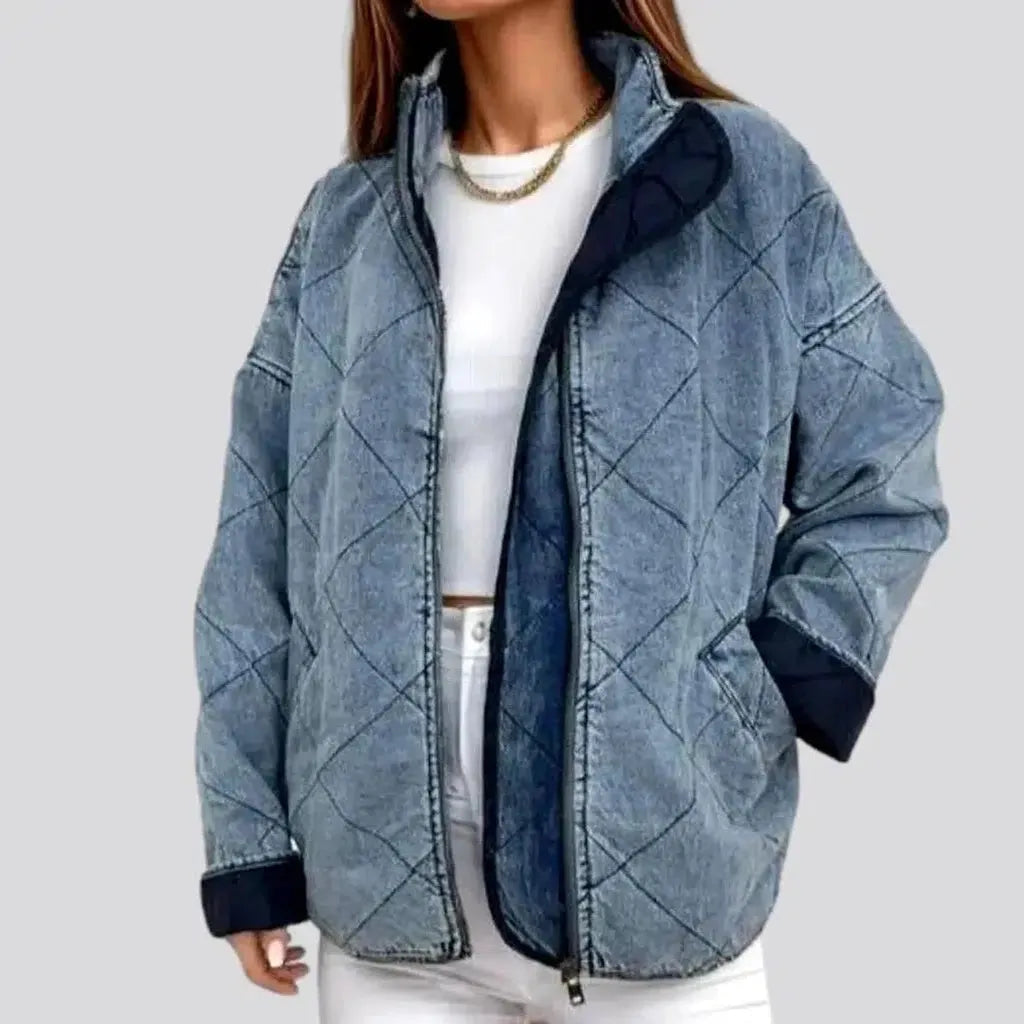 Rubber-hem fashion denim jacket
 for women | Jeans4you.shop