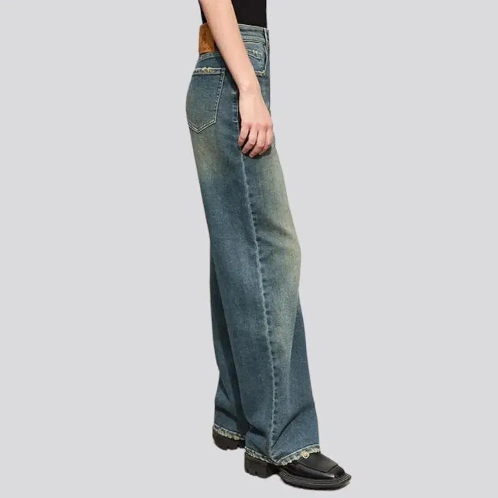 Whiskered women's y2k jeans