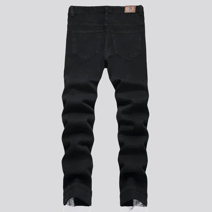 Distressed stretchy jeans
 for men