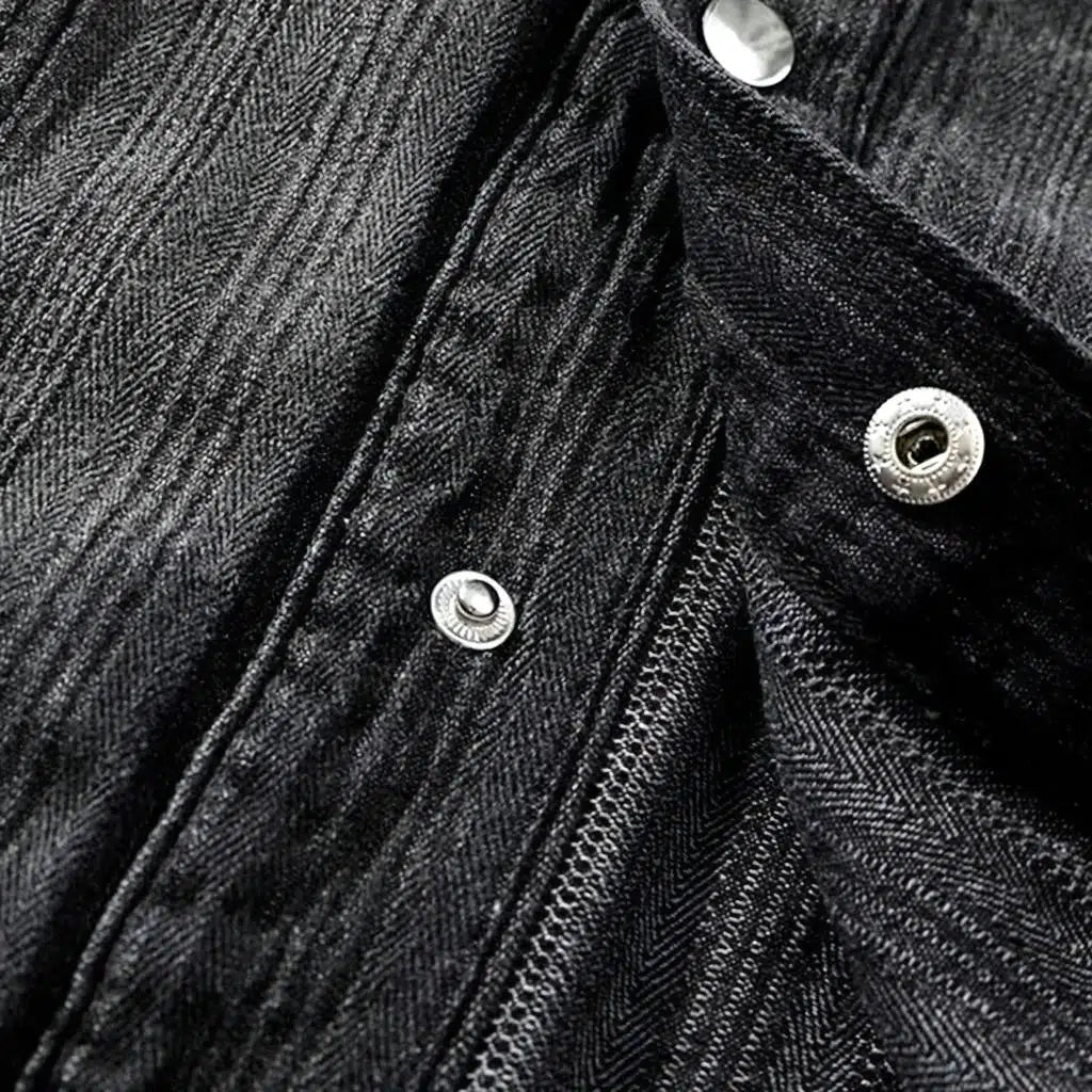 Vintage textured men's jeans jacket