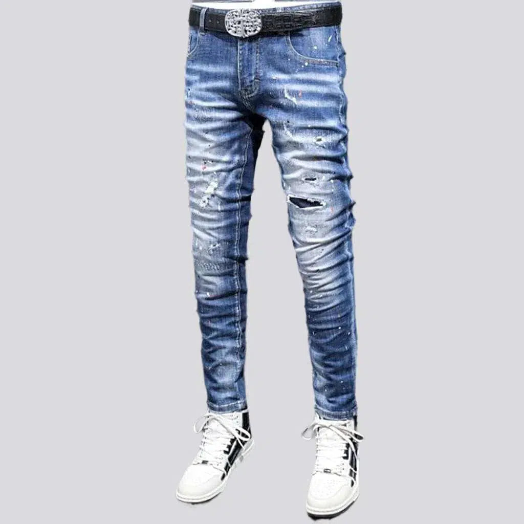 Y2k distressed jeans
 for men