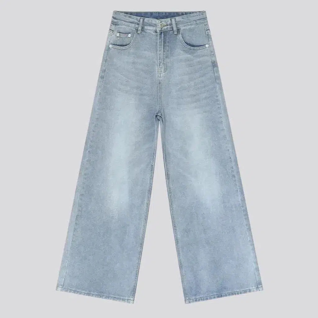 Sanded men's fashion jeans