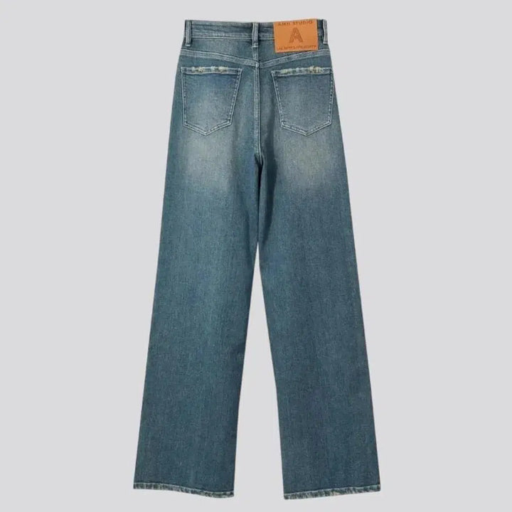 Whiskered women's y2k jeans