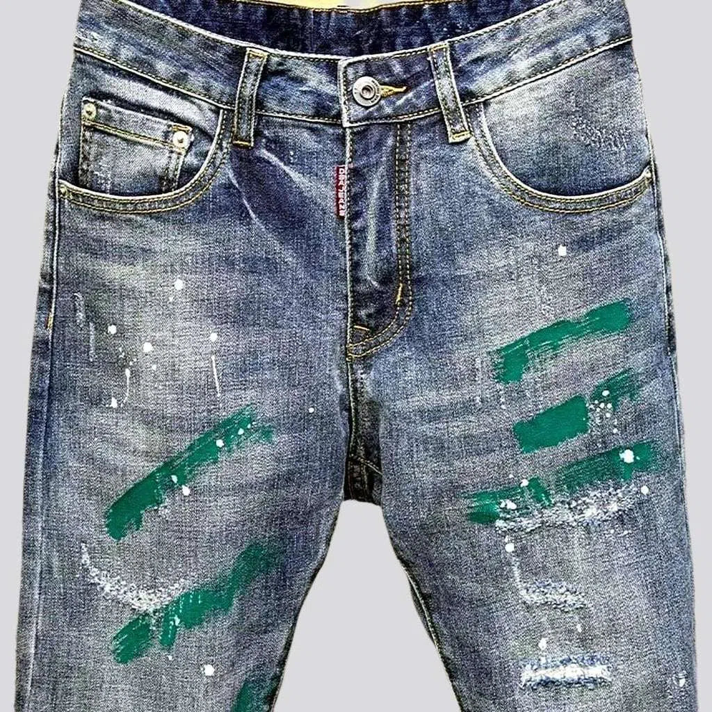 Sanded men's jeans