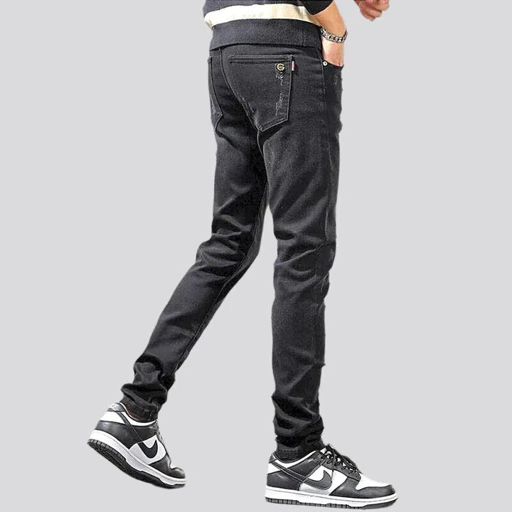 Monochrome men's skinny jeans