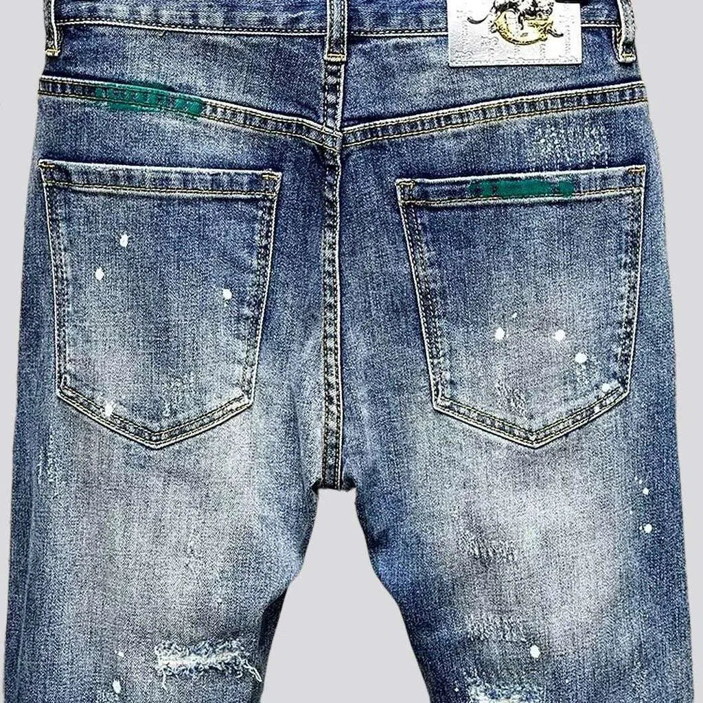 Sanded men's jeans