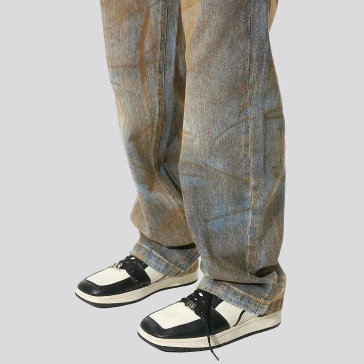 Light-wash corrosion-look jeans
 for men