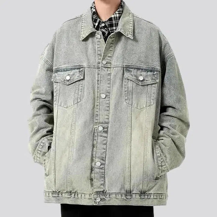 Vintage fashion men's jeans jacket
