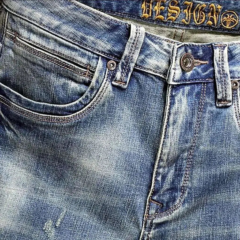 Vintage men's sanded jeans