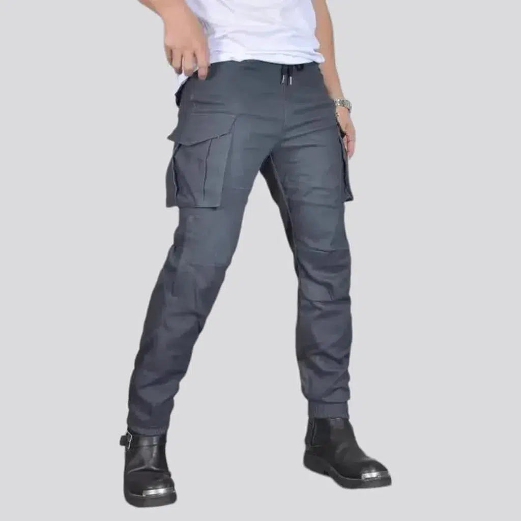 Monochrome men's biker jeans