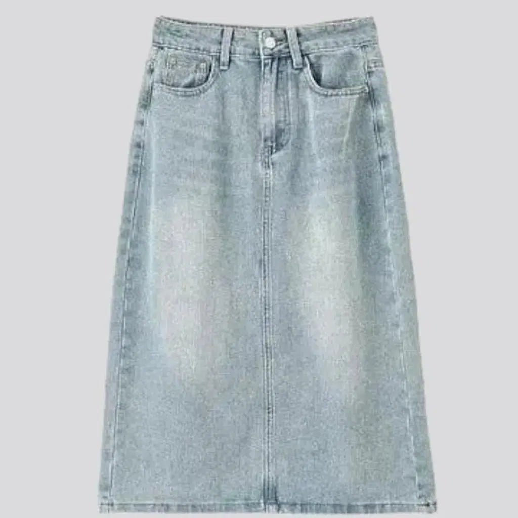 High-waist fashion jean skirt
 for women