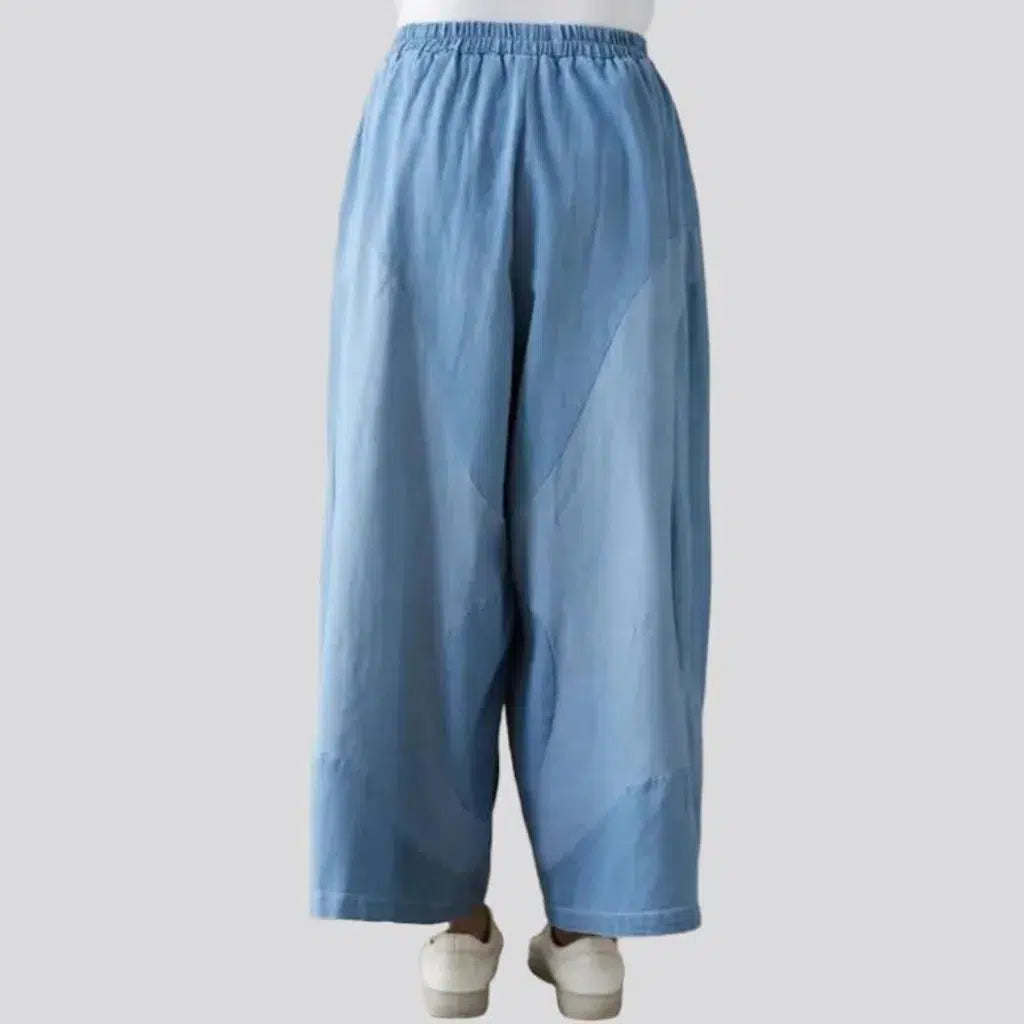 Culottes painted denim skirt
 for ladies
