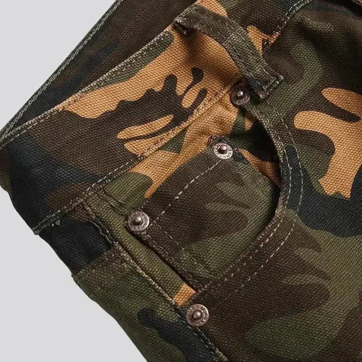 Camouflage men's cargo jeans