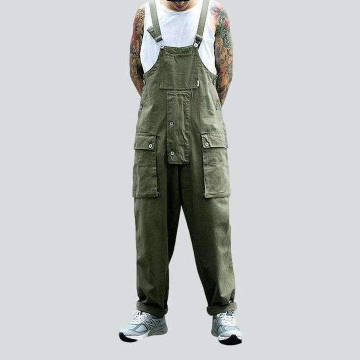 Safari-style baggy bib overalls | Jeans4you.shop