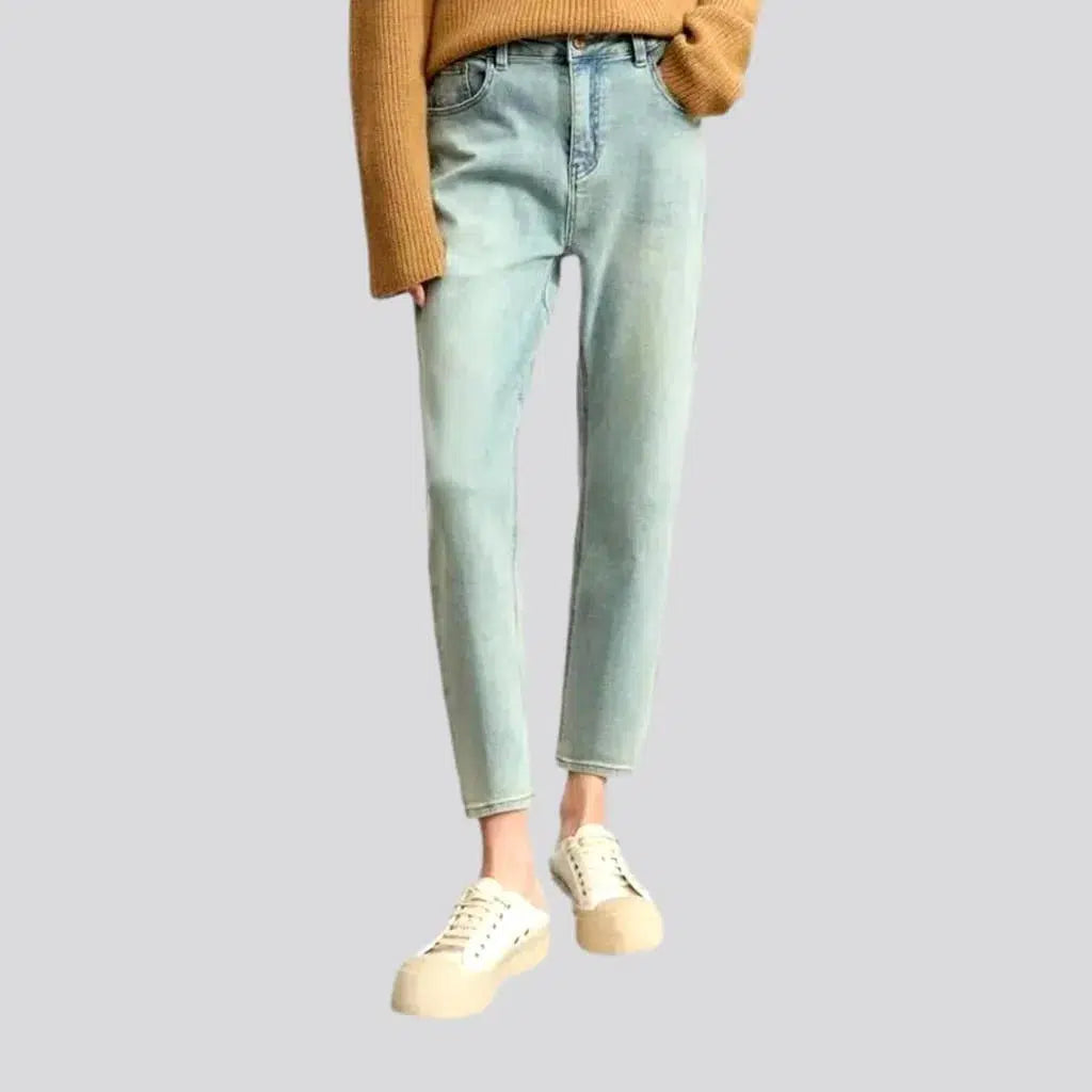 Sanded ankle-length jeans
 for ladies | Jeans4you.shop