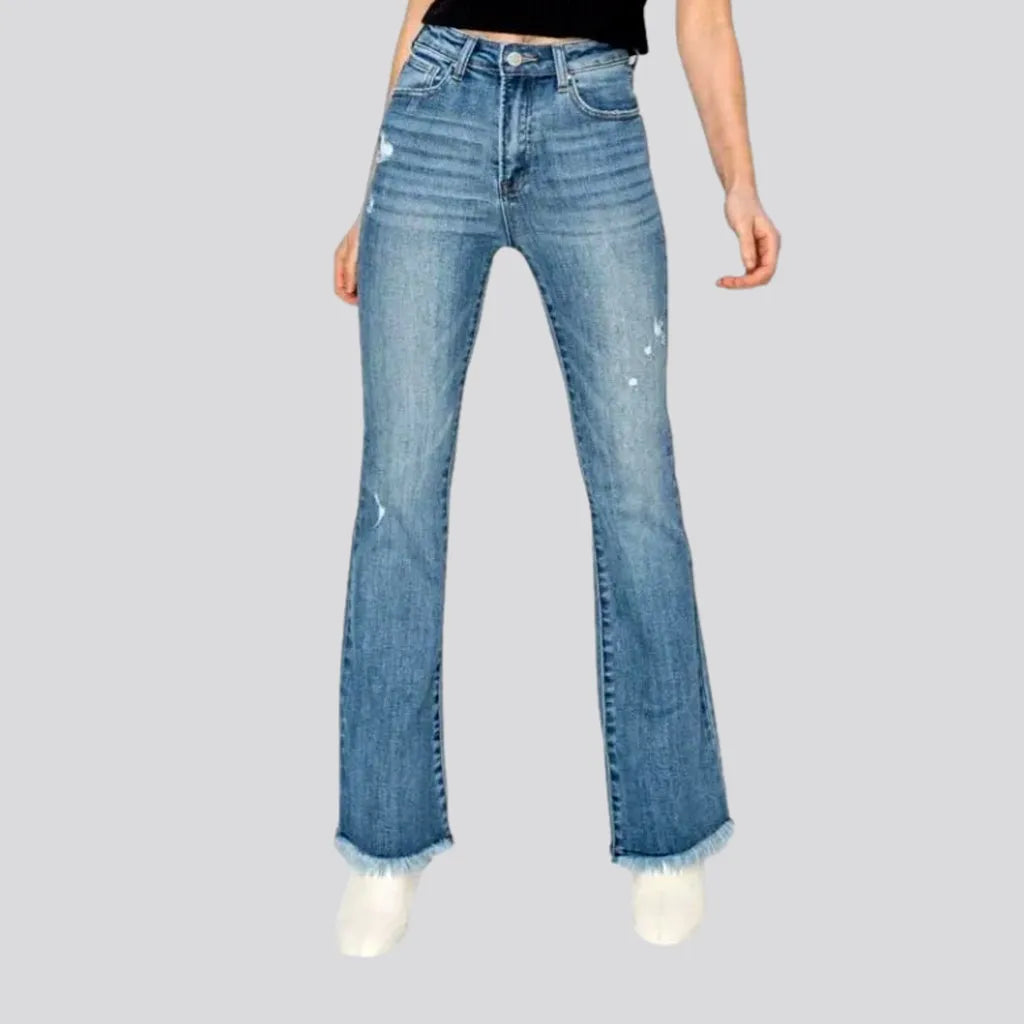 Sanded bootcut jeans
 for women | Jeans4you.shop