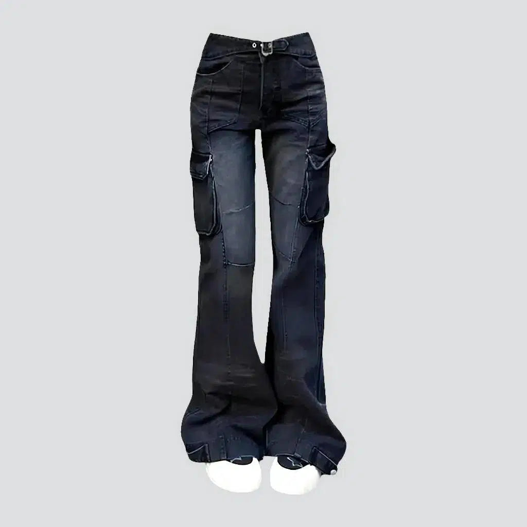 Sanded cargo jeans
 for ladies | Jeans4you.shop