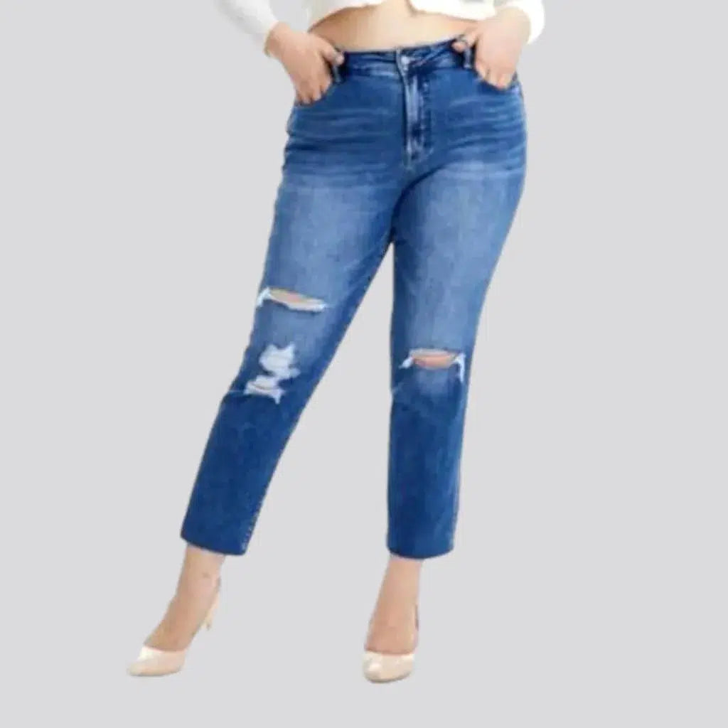 Sanded cropped jeans
 for women | Jeans4you.shop