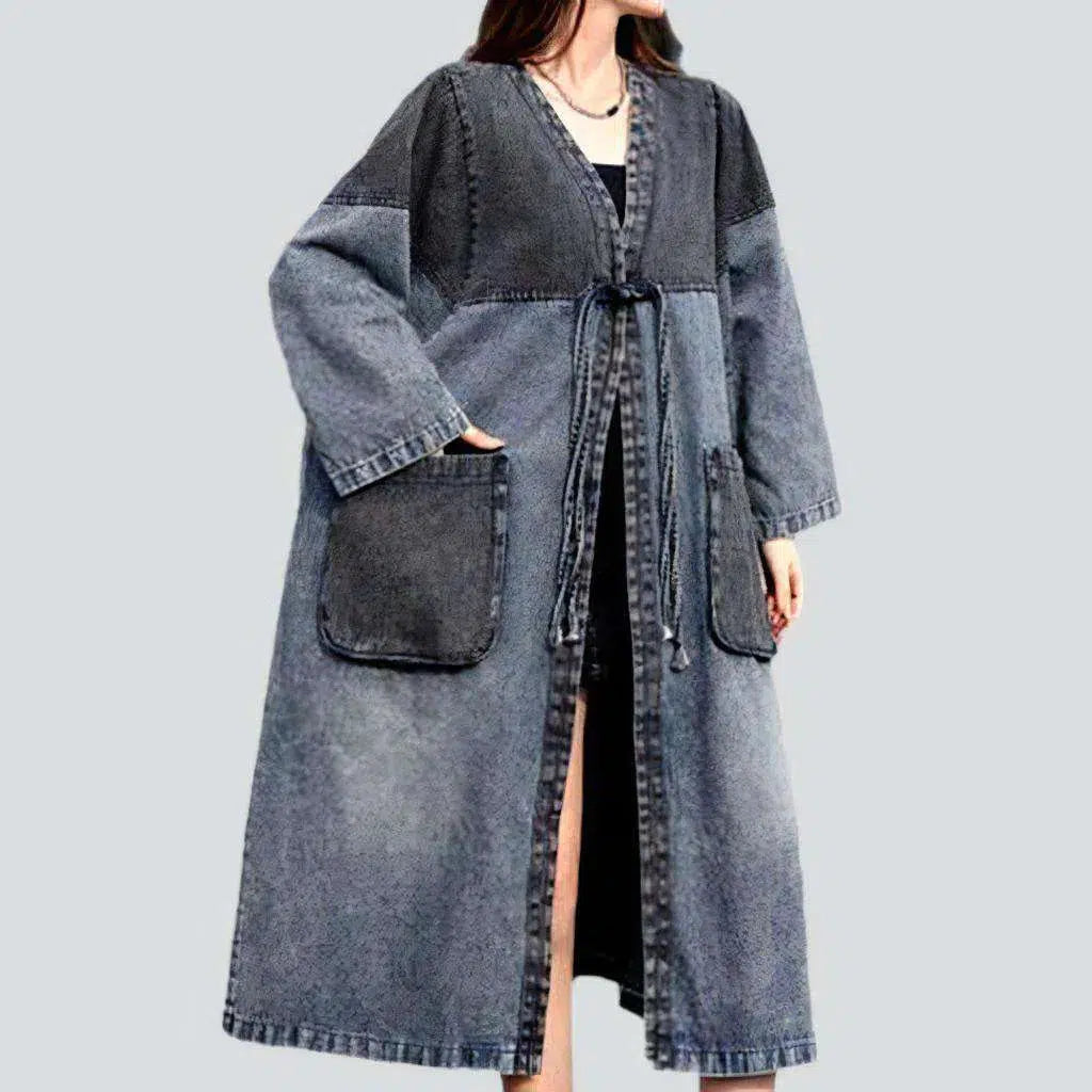 Sanded dark denim coat
 for women | Jeans4you.shop