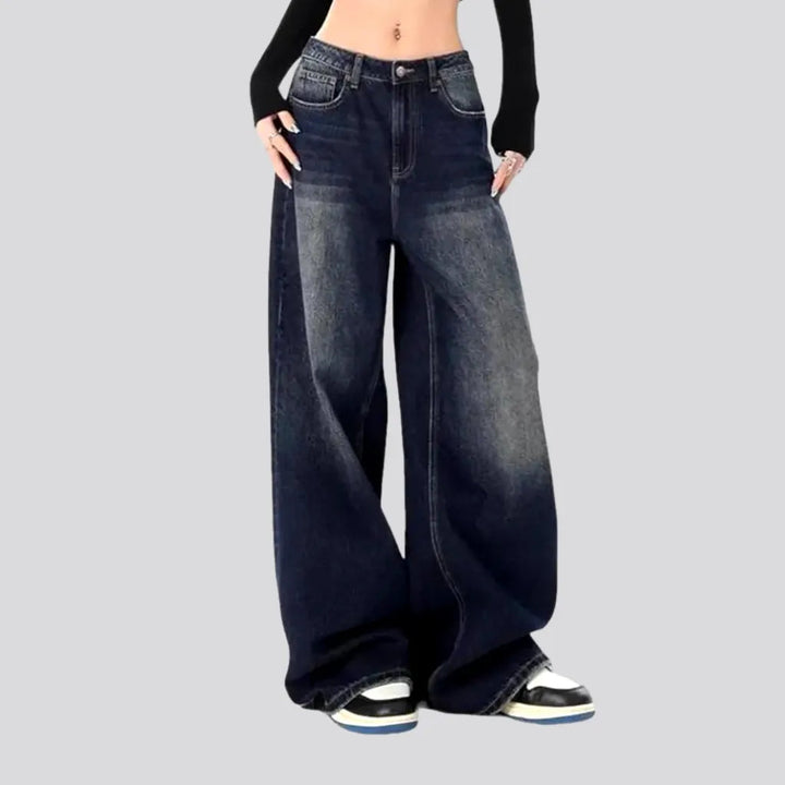 Sanded dark-wash jeans
 for ladies | Jeans4you.shop