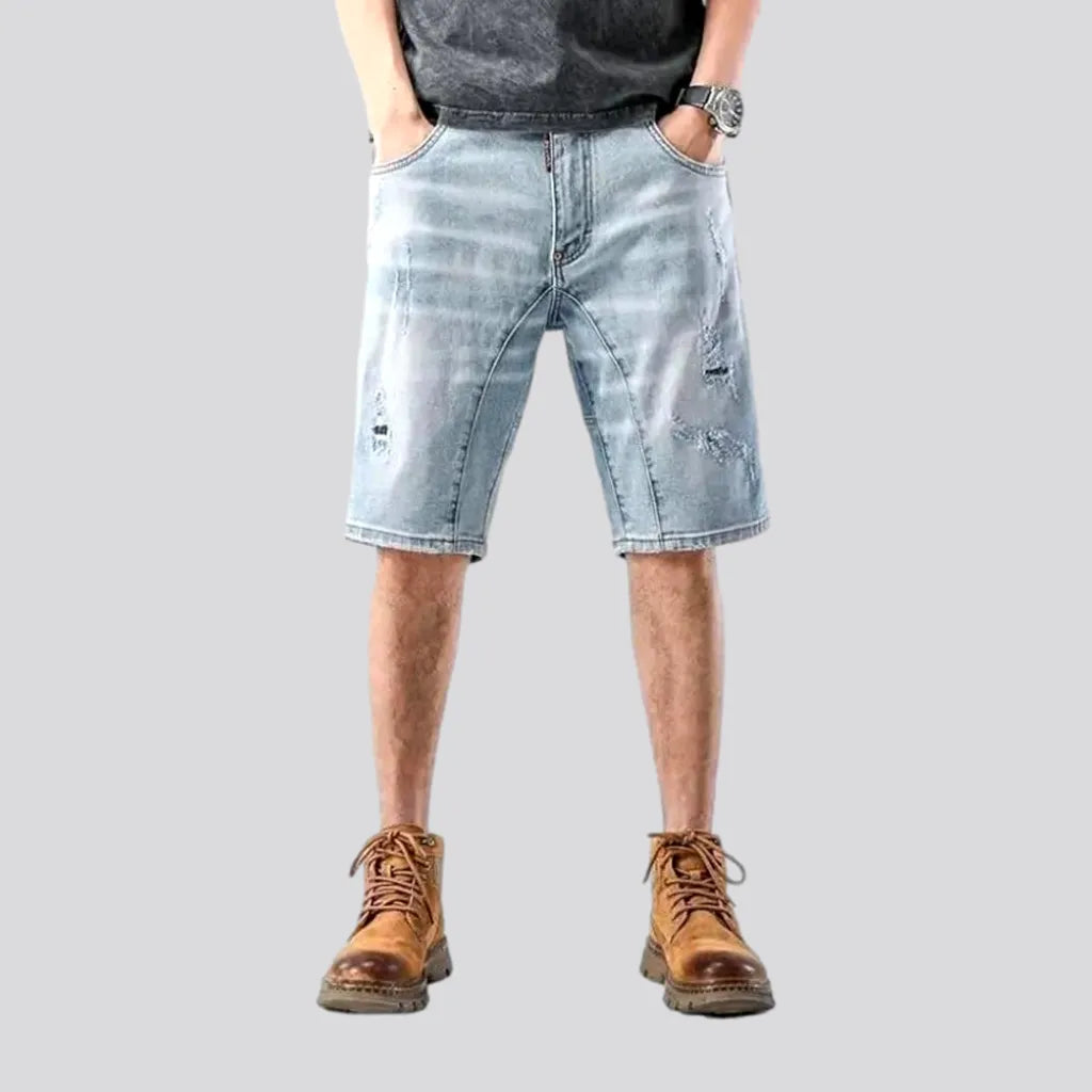 Sanded distressed denim shorts | Jeans4you.shop