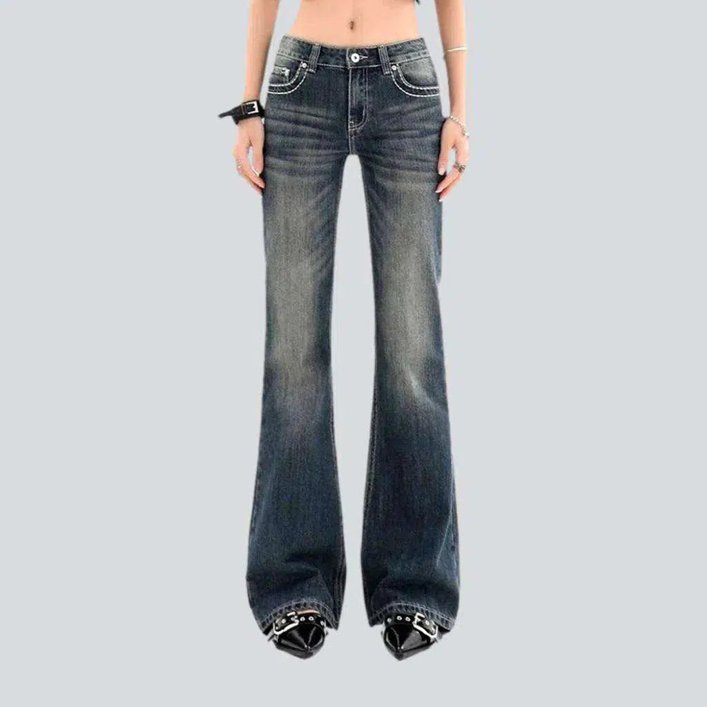 Sanded floor-length jeans
 for women | Jeans4you.shop