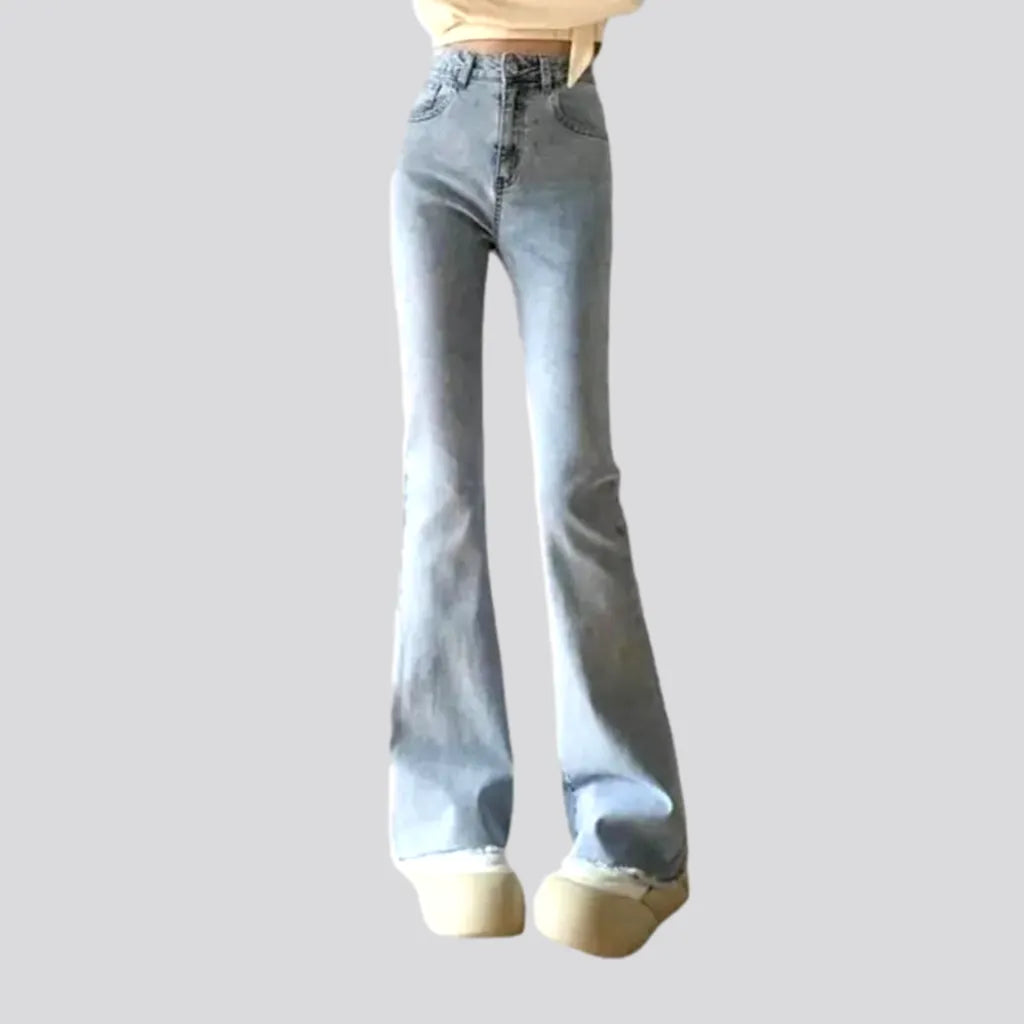 Sanded frayed-hem jeans
 for ladies | Jeans4you.shop