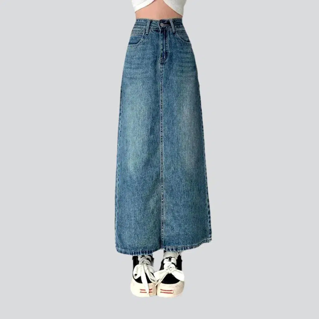 Sanded high-waist jean skirt
 for women | Jeans4you.shop