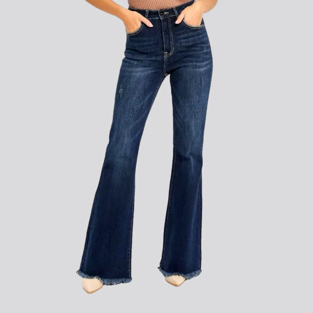Sanded high-waist jeans
 for ladies | Jeans4you.shop