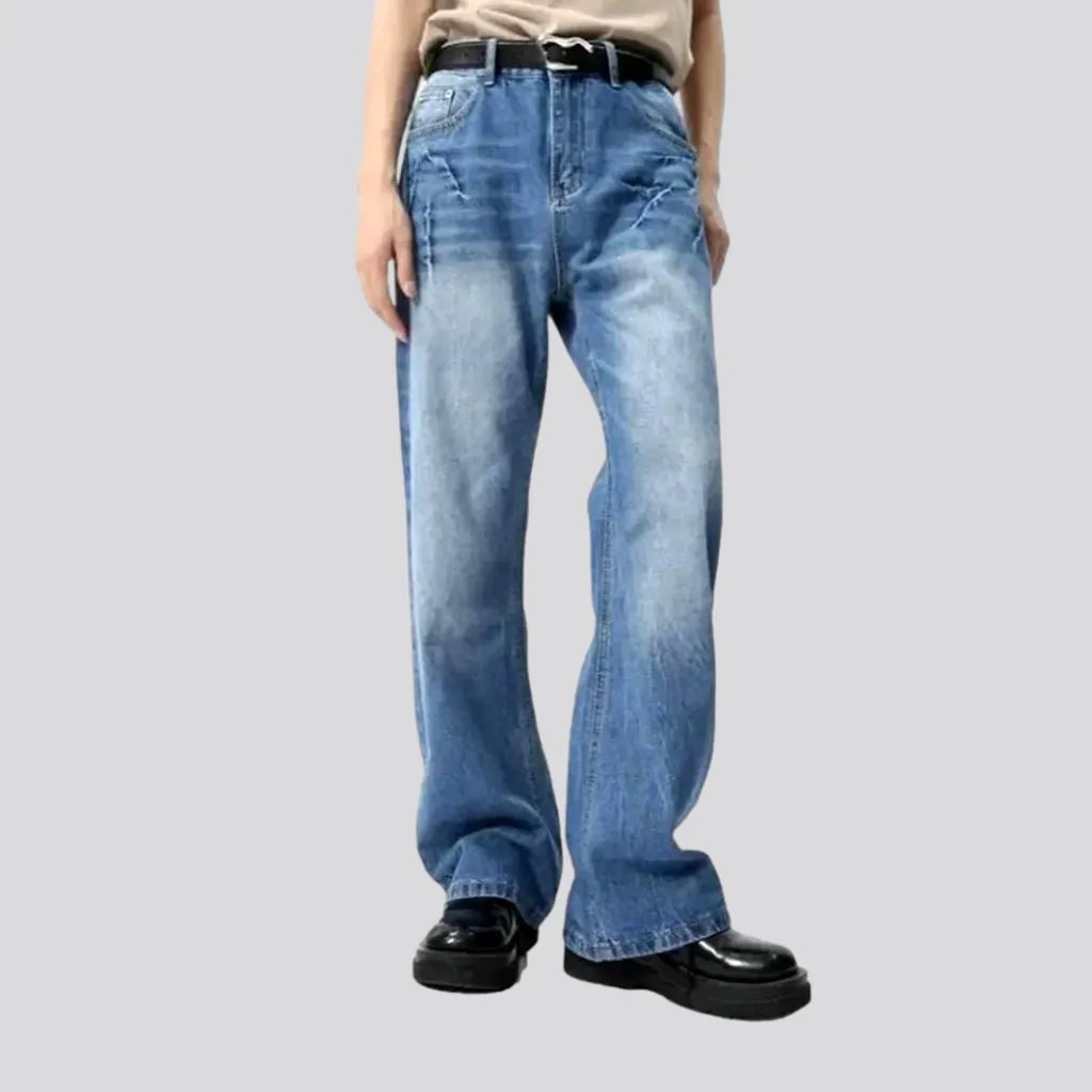 Sanded light wash jeans
 for men | Jeans4you.shop
