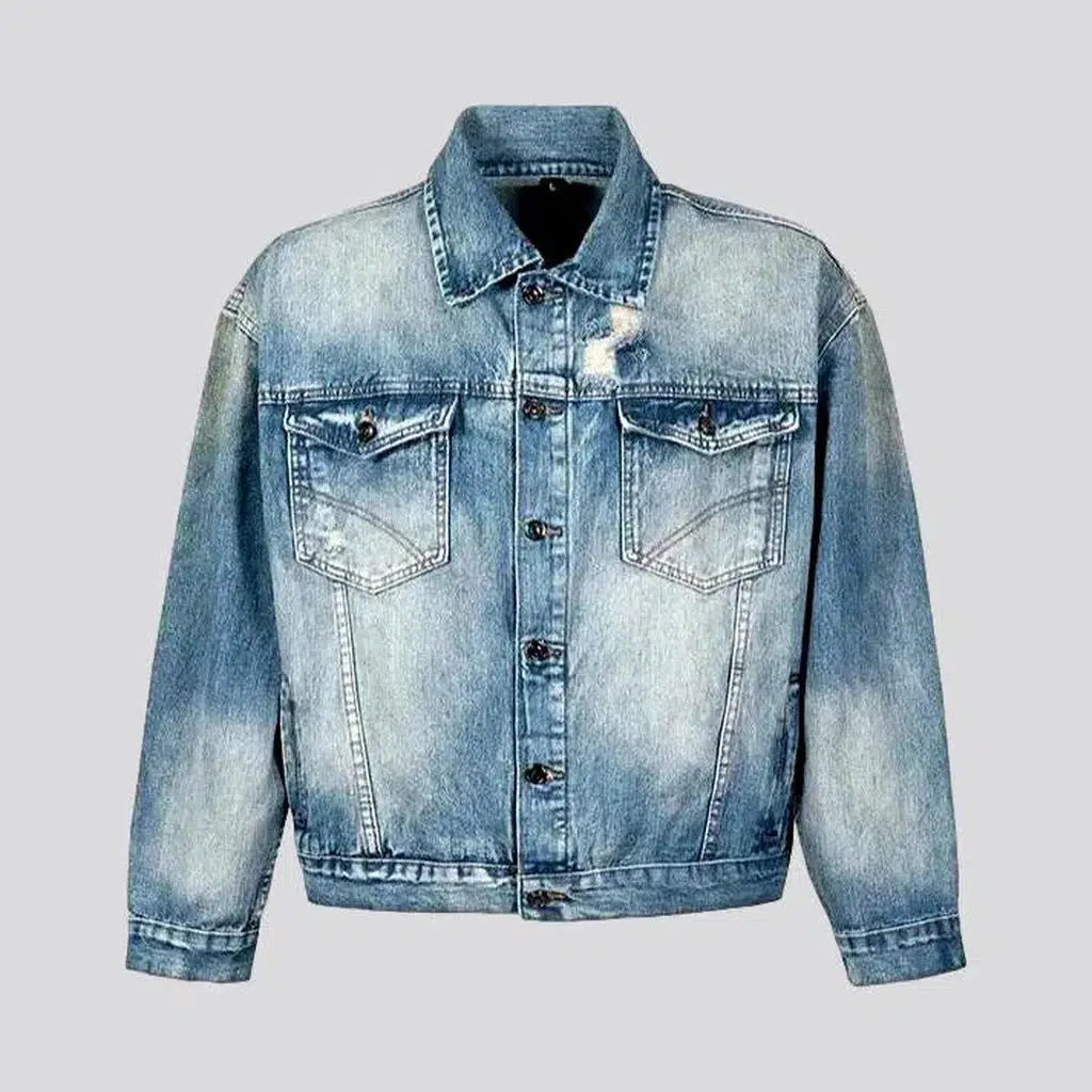 Sanded light-wash men's denim jacket | Jeans4you.shop