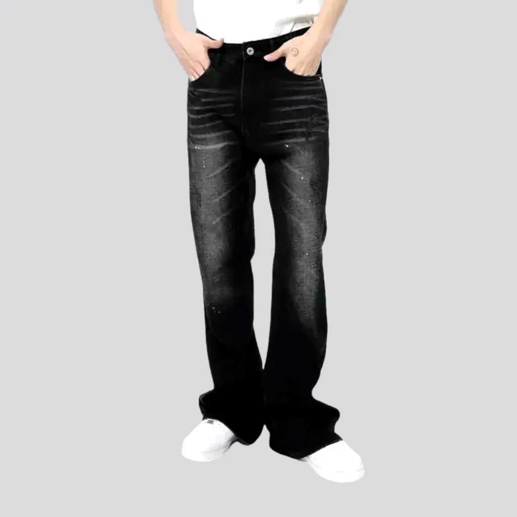 Sanded men's bell-bottom jeans | Jeans4you.shop