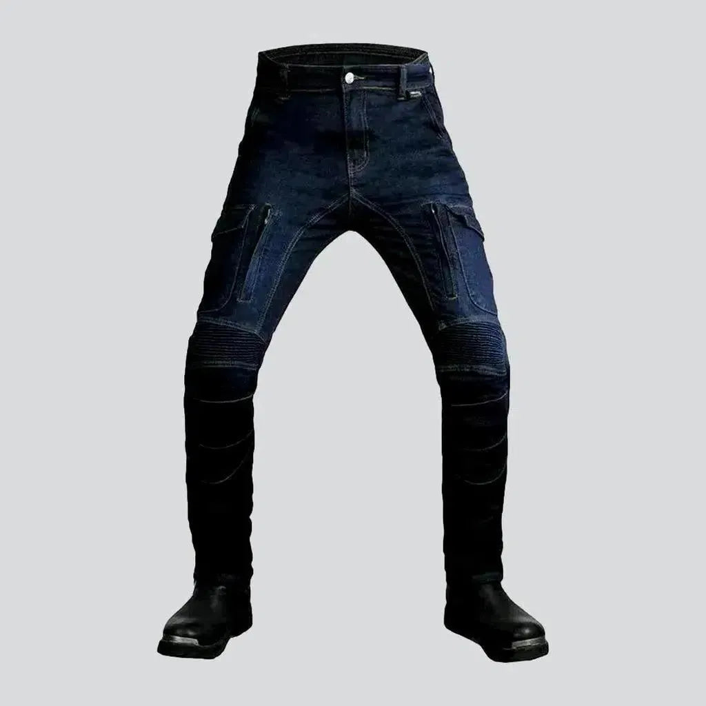 Sanded men's biker jeans | Jeans4you.shop
