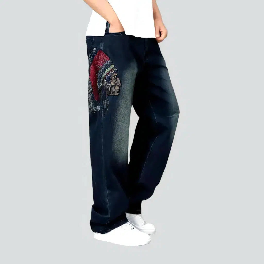 Sanded men's dark-wash jeans | Jeans4you.shop
