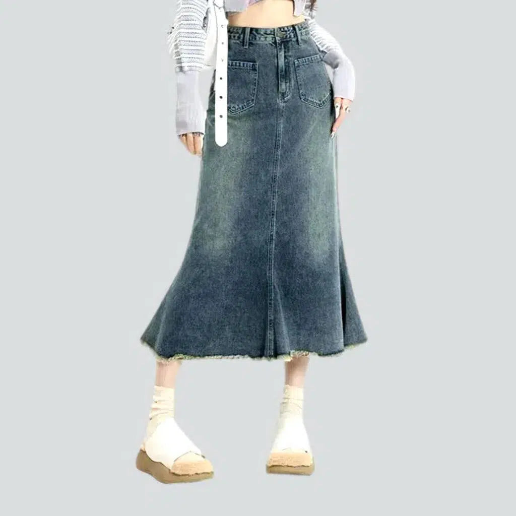 Sanded mermaid women's jean skirt | Jeans4you.shop
