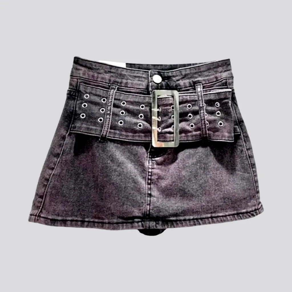 Sanded mini women's denim skort | Jeans4you.shop
