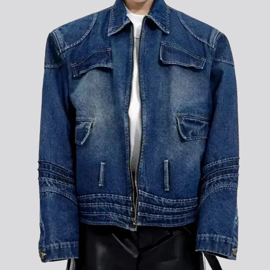 Sanded oversized jean jacket
 for men | Jeans4you.shop