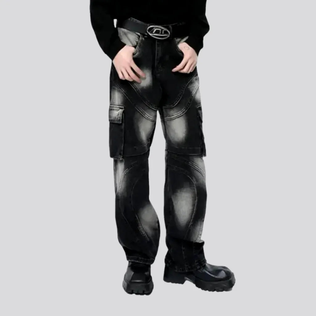 Sanded-stains men's fashion jeans | Jeans4you.shop