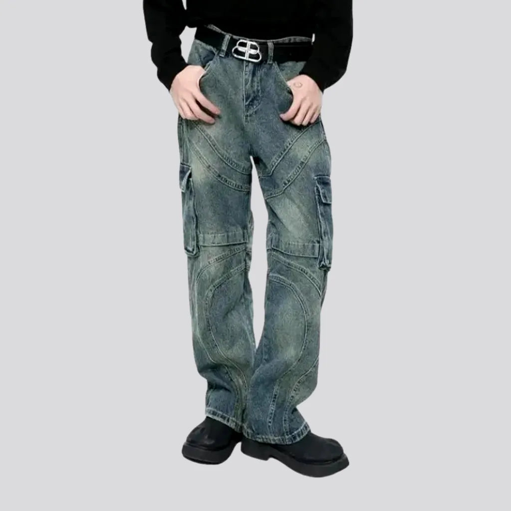Sanded-stains men's high-waist jeans | Jeans4you.shop